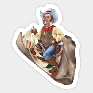 Eric the pizza cowboy Sticker